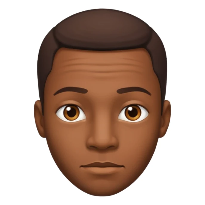 Male african american facial expressions sticker