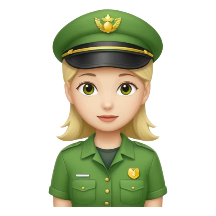 Green uniform only tshirt girl no hat sticker