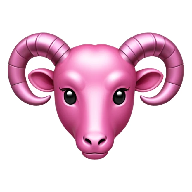 pink aries symbol ♈️ emoji sticker