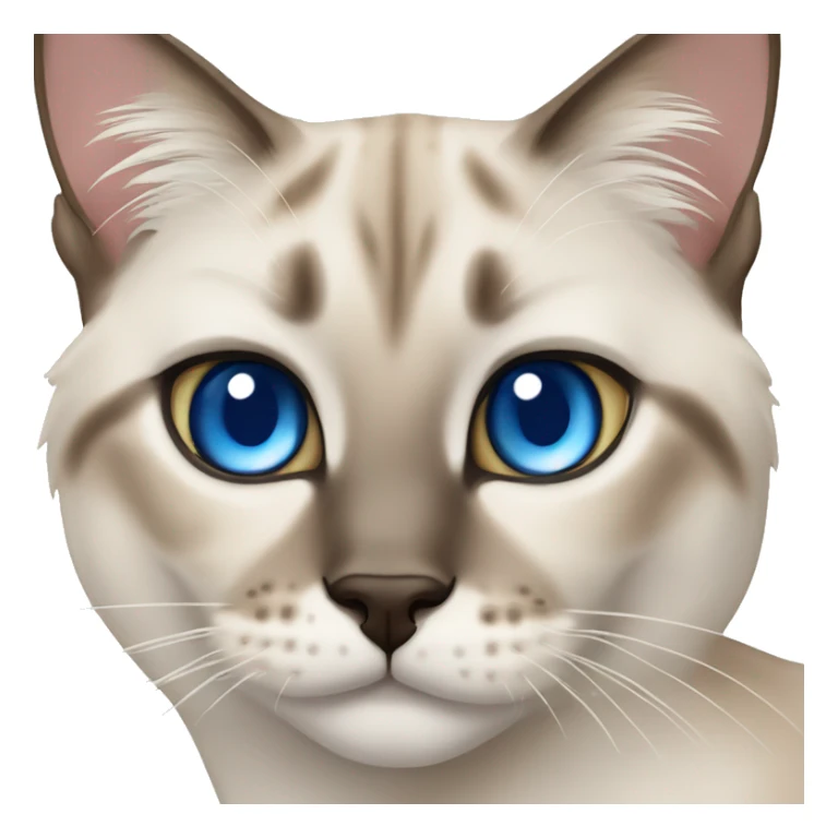 Lynx point Siamese cat with blue eyes sticker