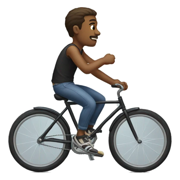 homo riding a bike sticker