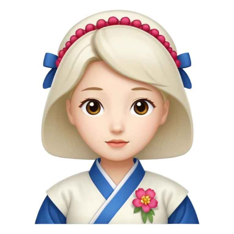 woman in white hanbok sticker