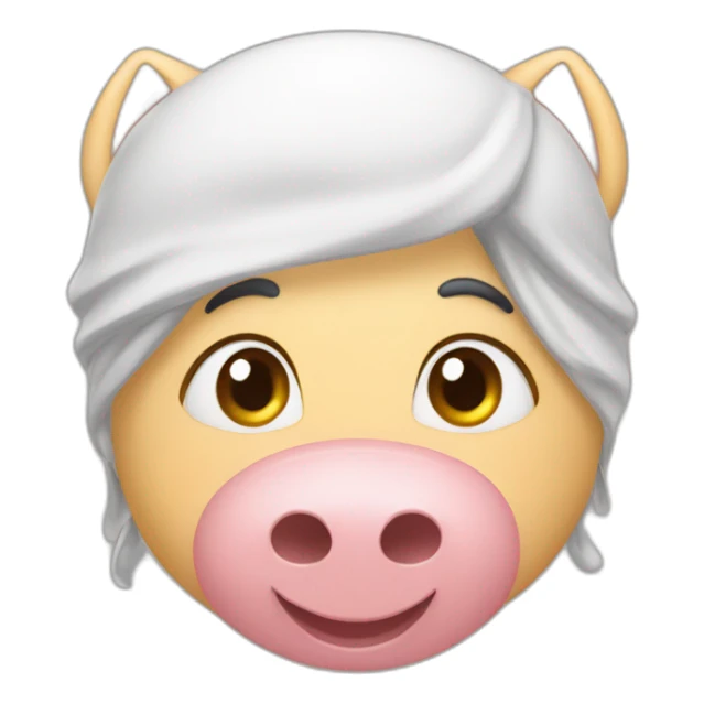 arabe qui fait bisous à un cochon sticker