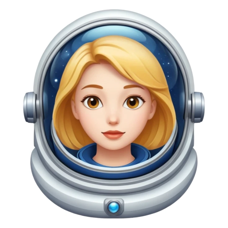 beautiful girl flying to space sticker
