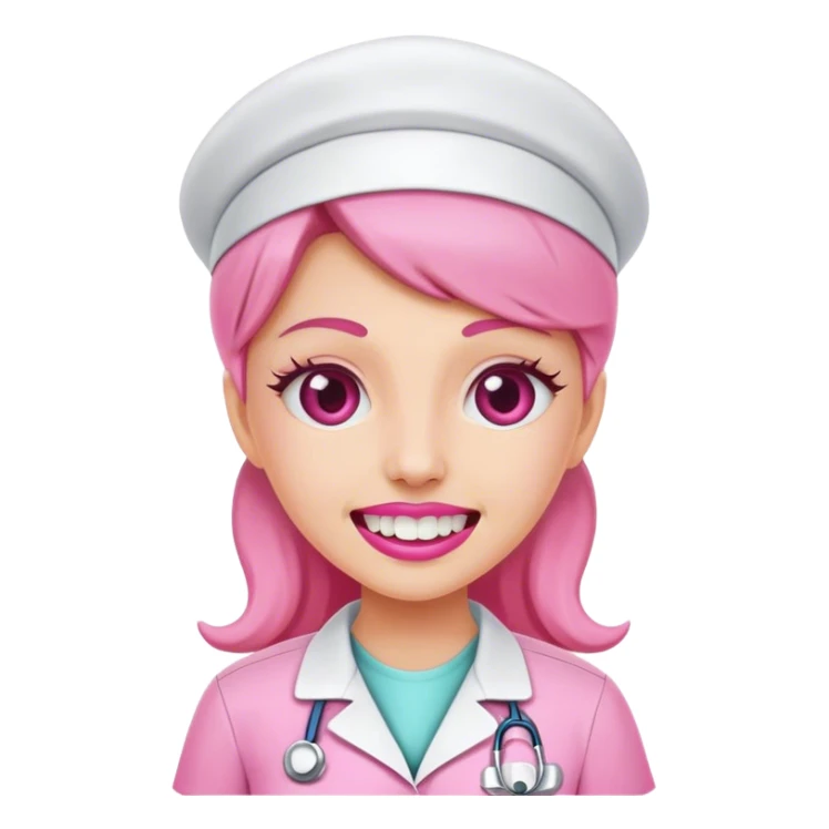 Pink dental nurse sticker