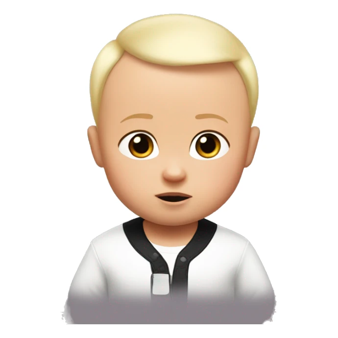 the boss baby with less hair sticker