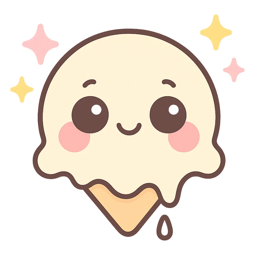 Create an animated version of the emoji in kawaii style with a joyful expression, sparkling eyes, pink cheeks, and a sparkling effect around the face. The background should be transparent. sticker