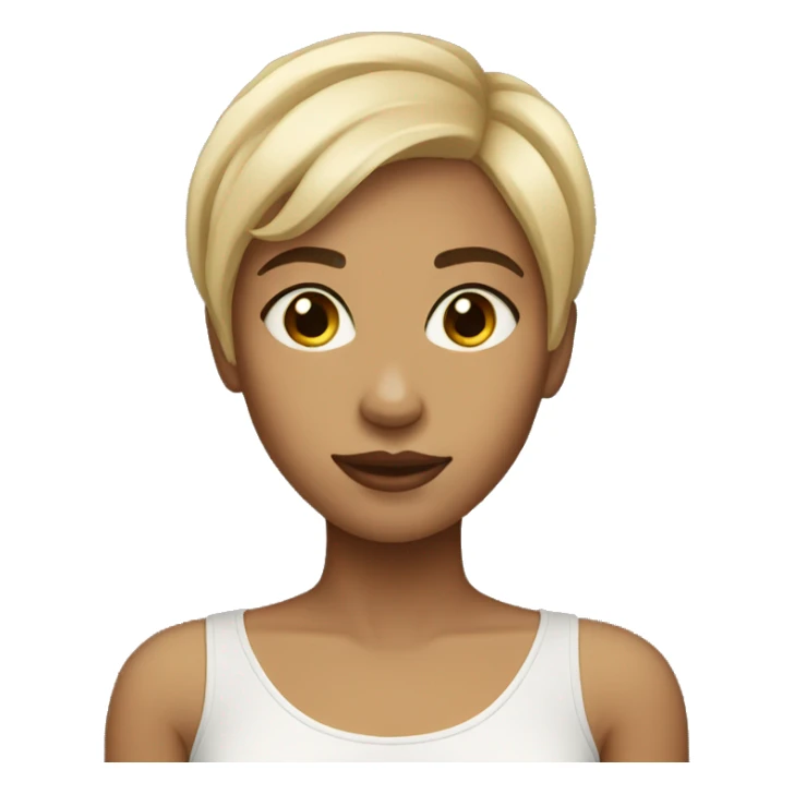 Light skin girl w short hair  sticker