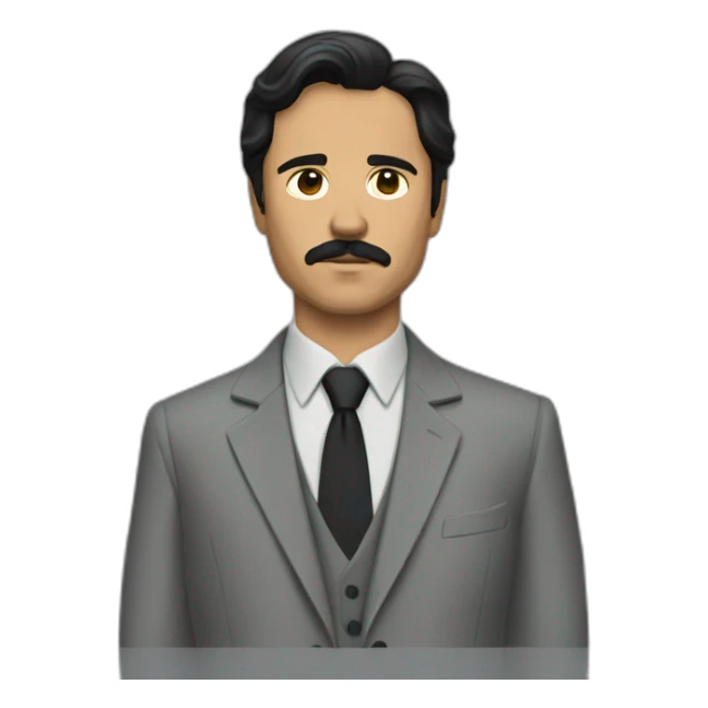 Season 3 Javier Peña from Narcos in a grey suit sticker