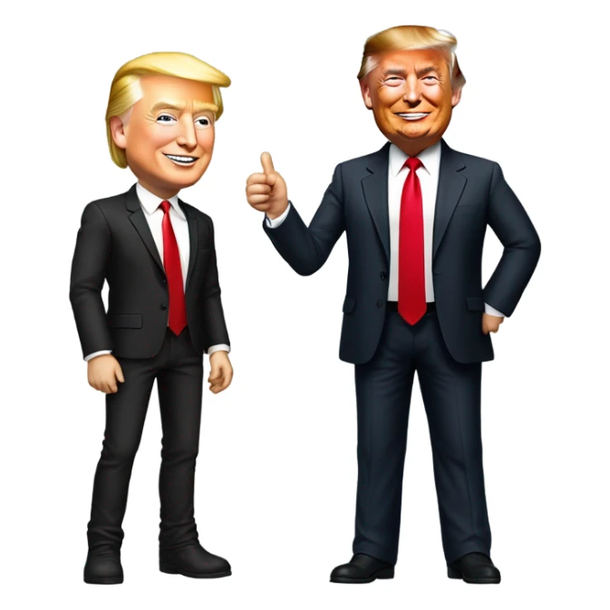 trump and elon musk  sticker