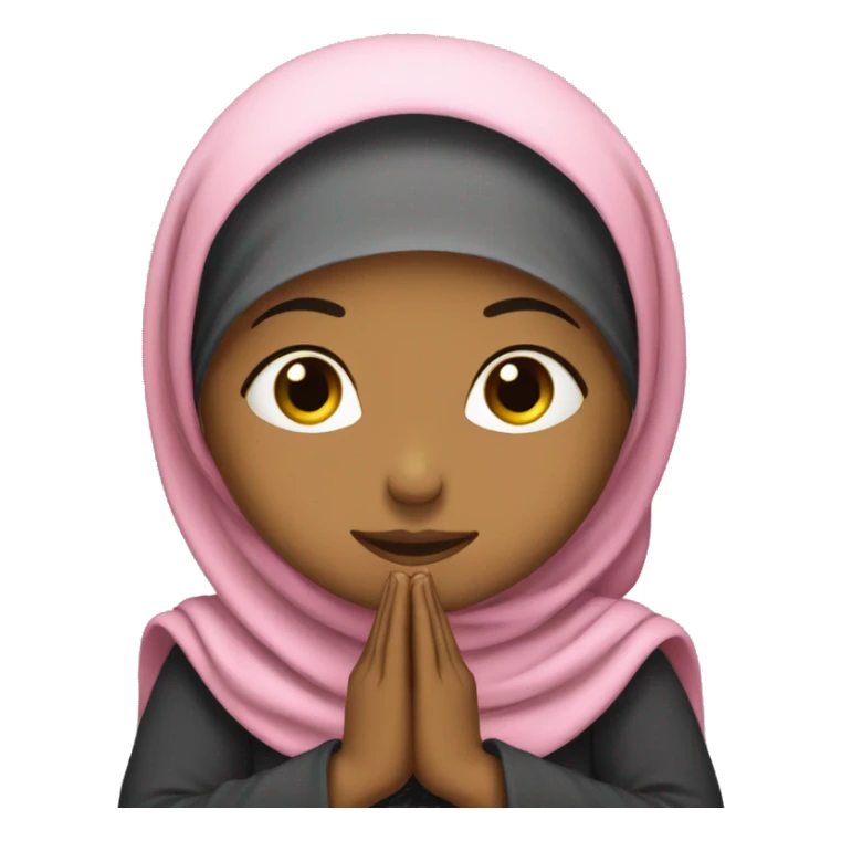 hijabi praying sticker
