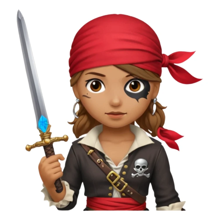 Girl pirate sticker