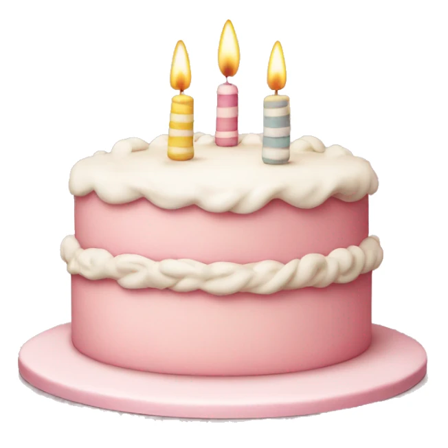 Vintage, detailed, Birthday cake, light pink sticker
