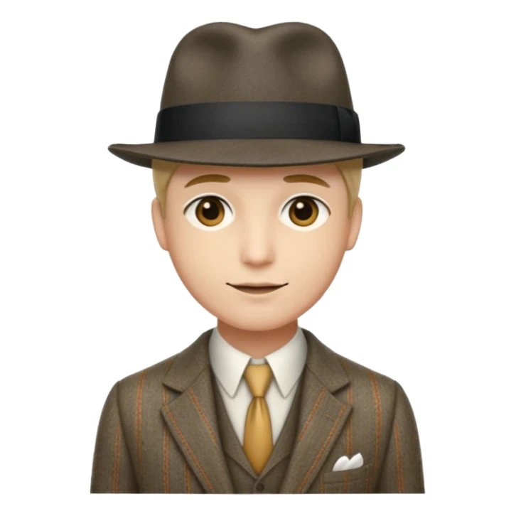 A person wearing a 1920s suit sticker