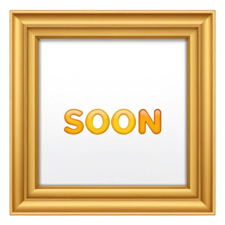Empty background and the inscription on it "soon.." sticker