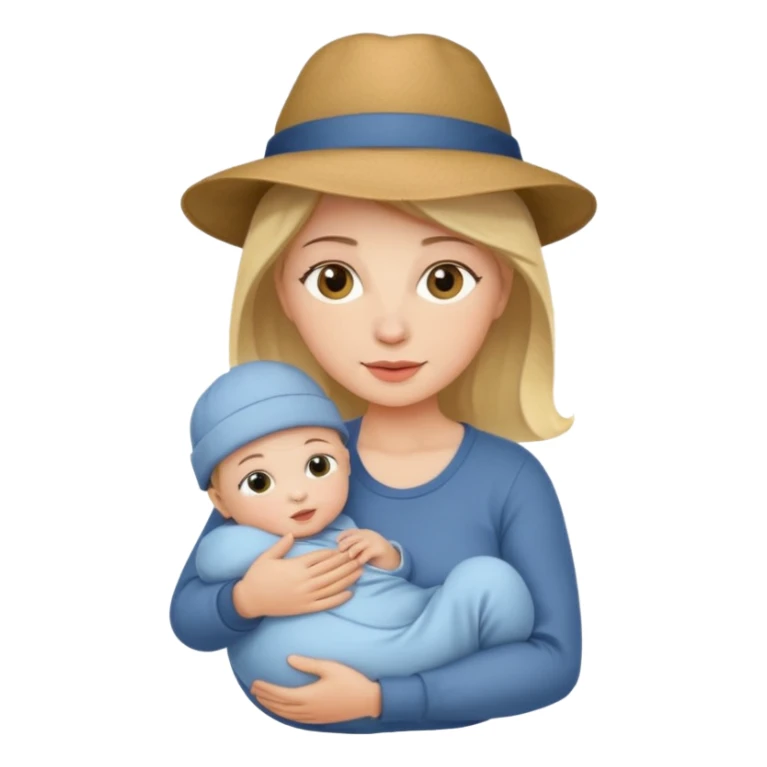 Mother with Hats with her baby sticker
