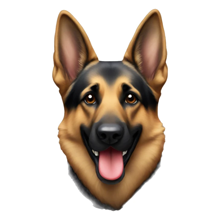 A German shepherd with a ball in his mouth sticker