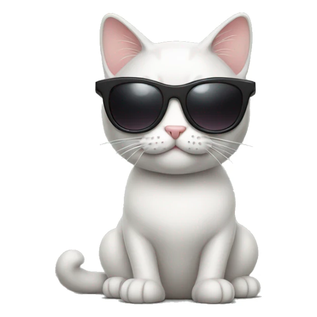 Cat with sunglasses sticker