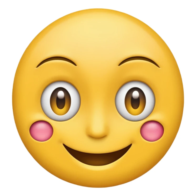 smiling emoji but the one eye is only half and the other is full  sticker