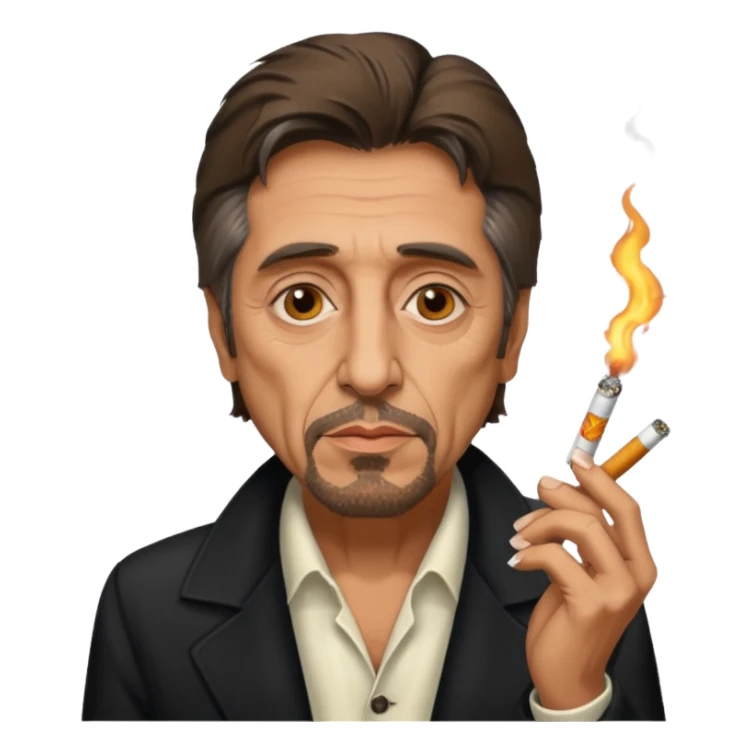 draw me al pacino from godfather with cigarretes sticker