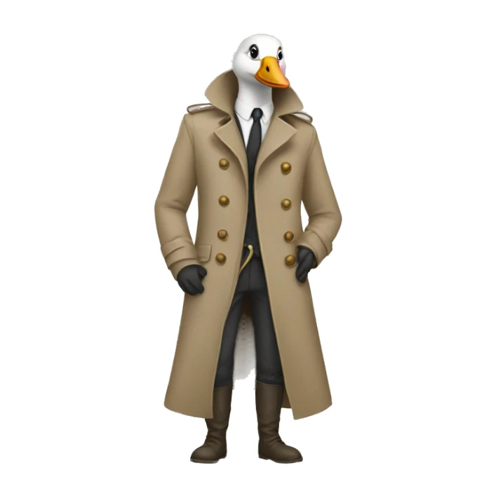 goose in a trench coat sticker