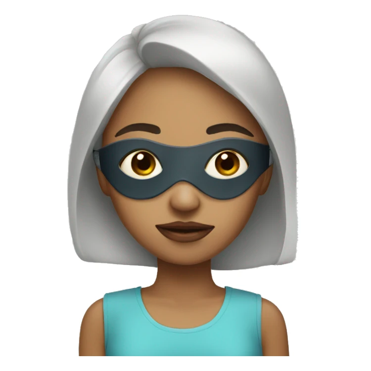 girl with eye masks sticker