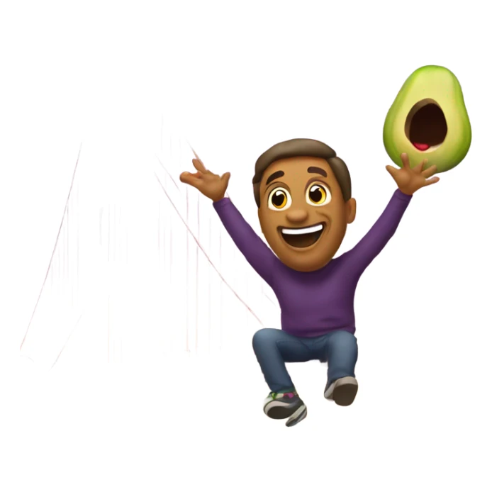 Man with eggplant jumping off the Golden Gate Bridge  sticker