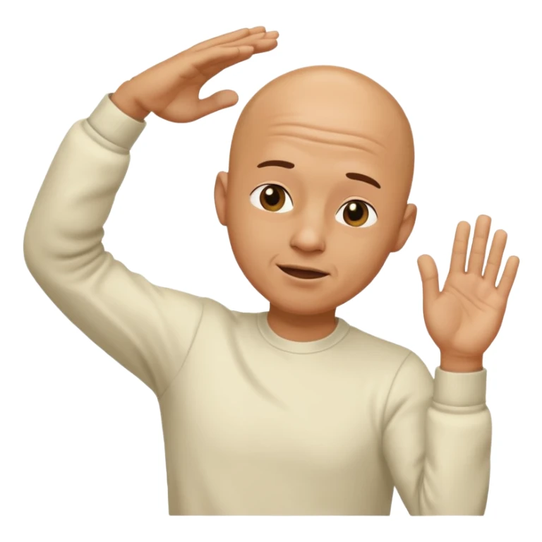 un señor pelón haciendo un dab  sticker