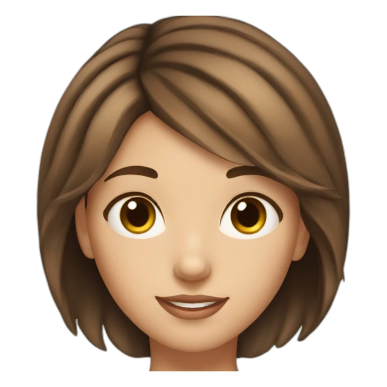 Attractive girl with short brown hair and hazel eyes sticker