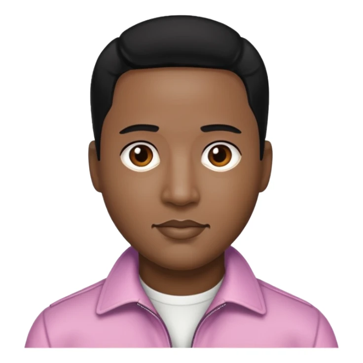 Johnny Gill with black hair sticker