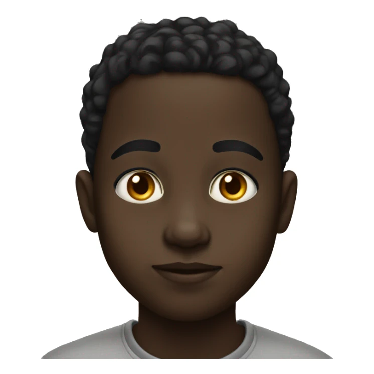 thoughtful portrait of a black boy sticker