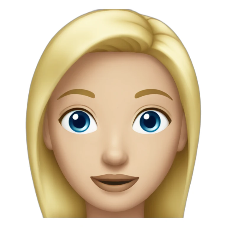 caucasian blonde blue eyes woman sticker