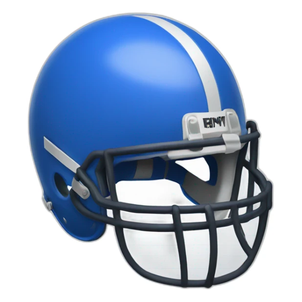 Blueprint drawing of a football helmet sticker