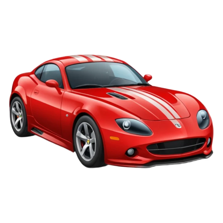 RED SPORT CAR CARTOON sticker