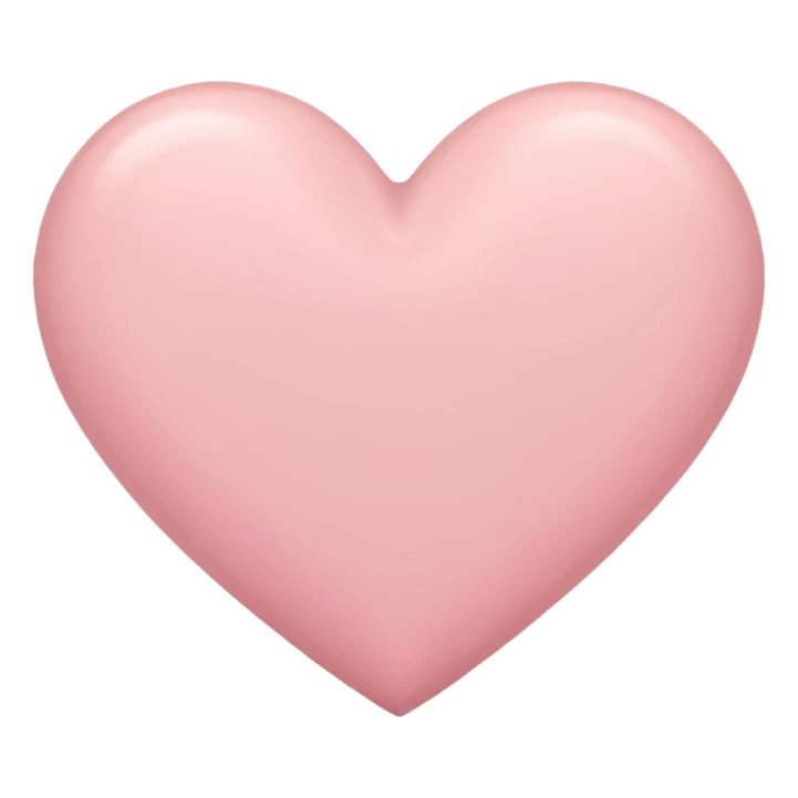 Make an ios heart mixture of pastel pink and white sticker