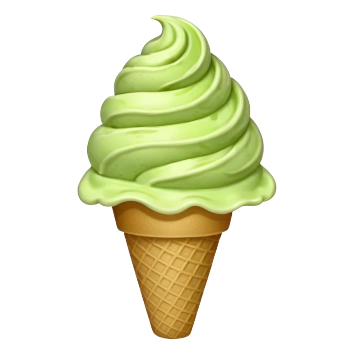 Green pistachio color ice cream sticker