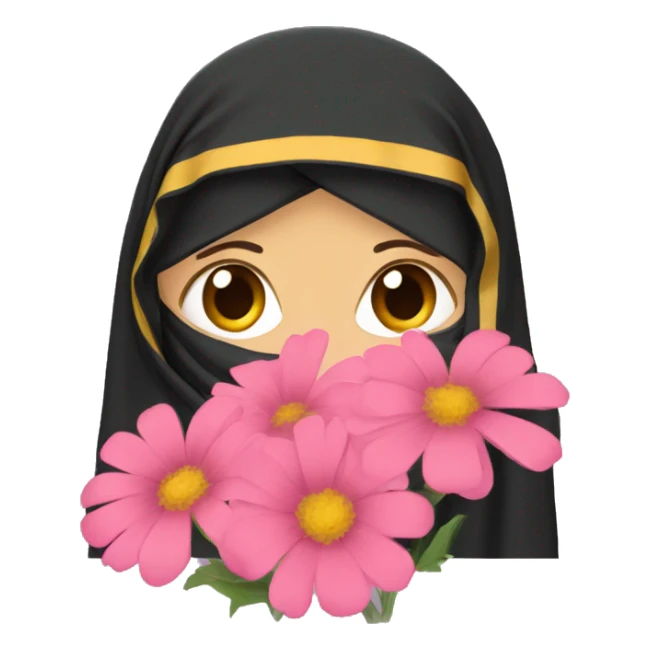 Afghanistan burqa and flower sticker