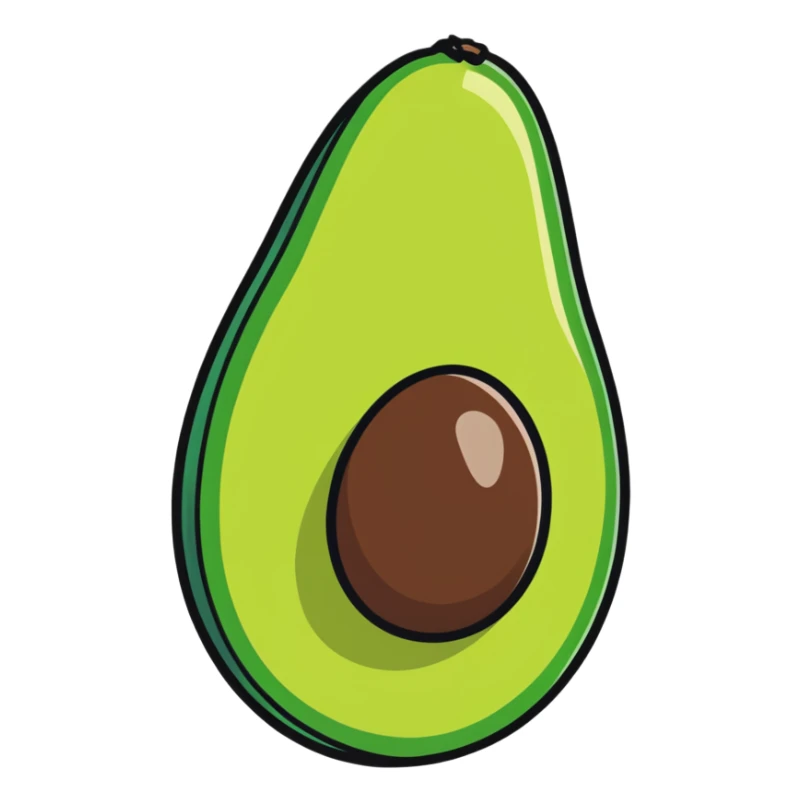 whole uncut avocado showing exterior sticker