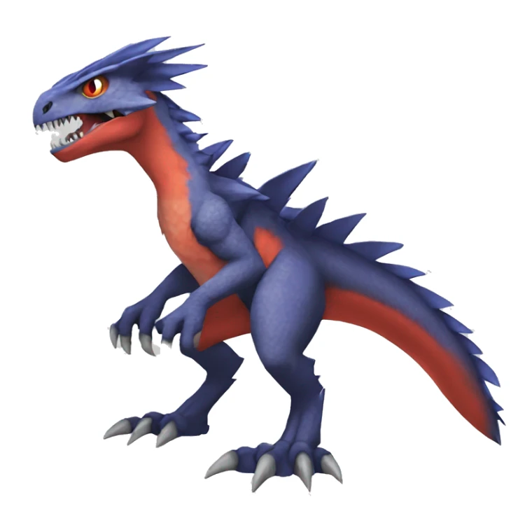  Cool Edgy Digimon-Fakemon-Guilmon-Velociraptor-Dragon full body sticker