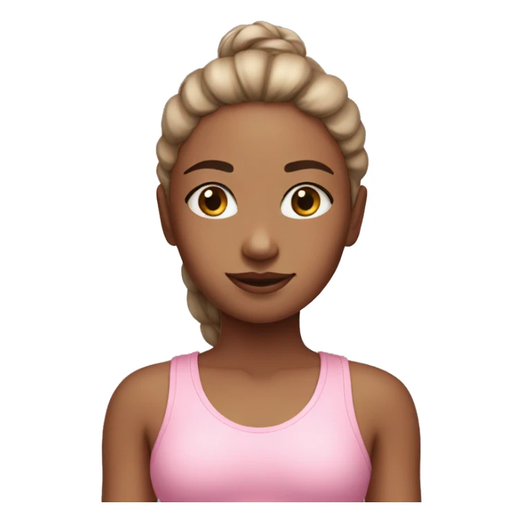 Girl in pink yoga clothes  sticker