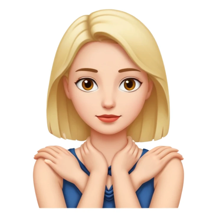 woman with arms around her neck sticker