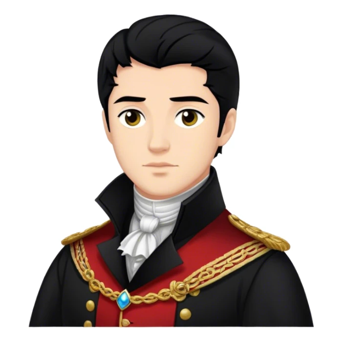 lord anthony bridgerton black hair  sticker