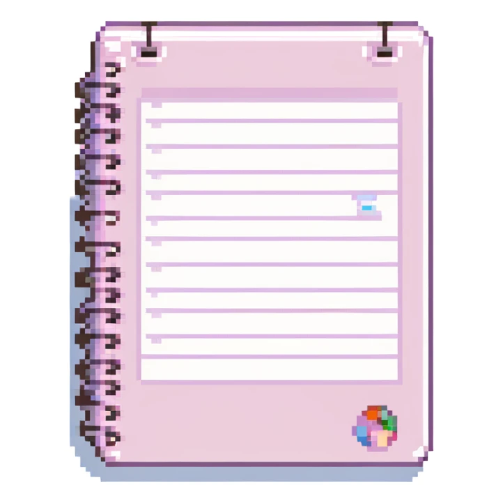 pink diary sticker