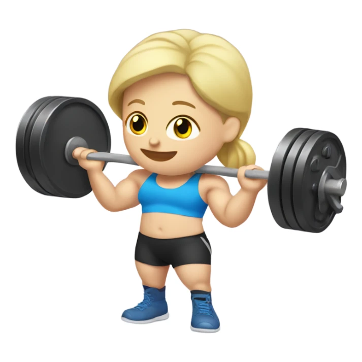 Blond Weightlifter holding “For-Way” sign sticker