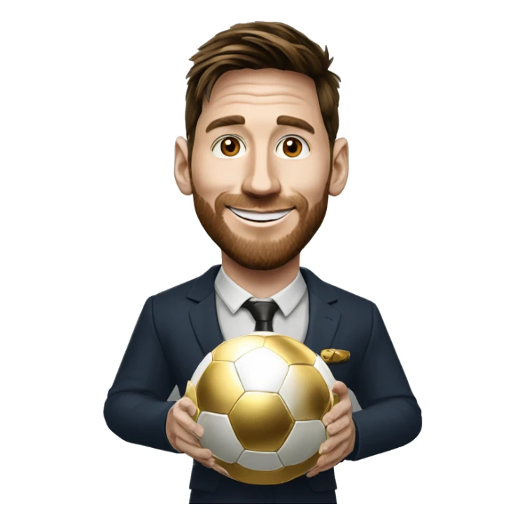 Messi avec le ballon d'or en cérémonie du ballon d'or sticker