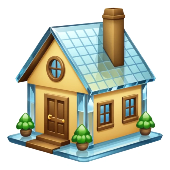 house made of cyrstal sticker