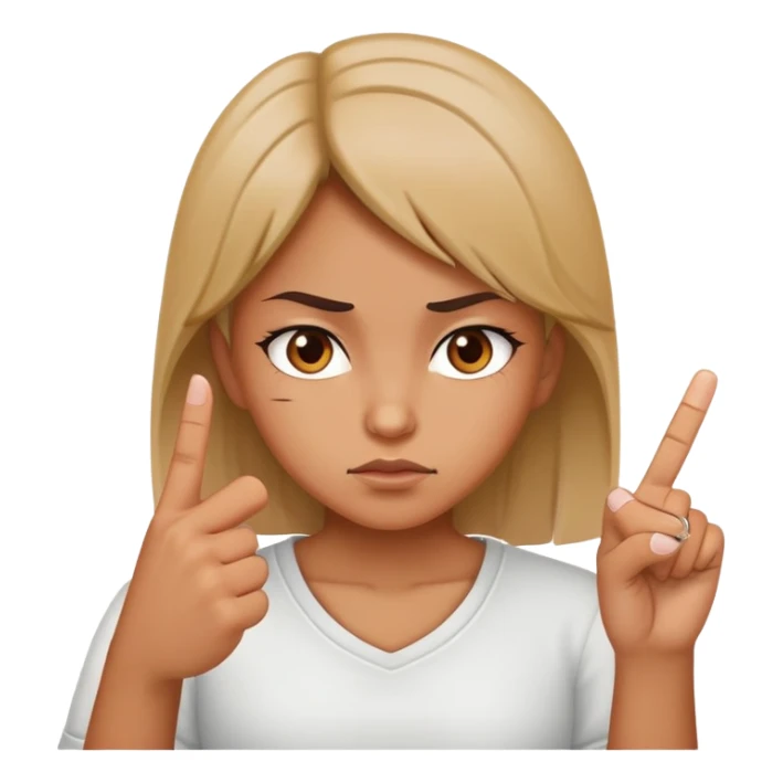 girl with middle finger sticker