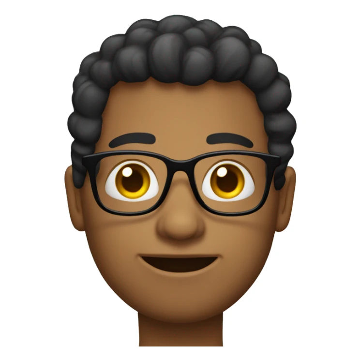 latino americada con pelo negro y lentes sticker