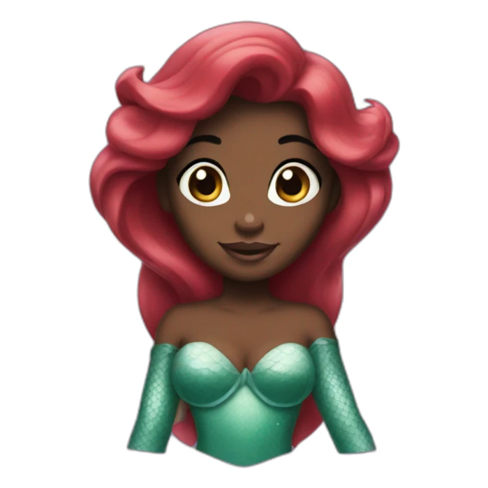 Ariel little mermaid with dark skin sticker