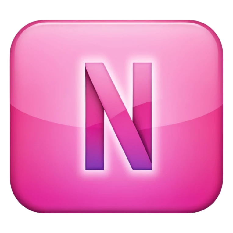 Netflix aesthetic "N" logo in pink sticker